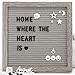Felt Letter Board - Gray Changeable Message Board Letterboard with Stand & Wall Hook, 639 Black & White Letters, Numbers and Emojis, Rustic Weathered Frame, 10x10 Inches (Gray)