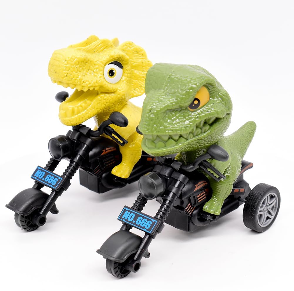 LKNBIF Motorbike toys, Dinosaur Riding Motorbike, modèles moto, Exquisite Interactive Motorbike Educational Toy For Children Over 3 Years, Boys Girls Dino Toys Gifts for Toddlers- 2PCS