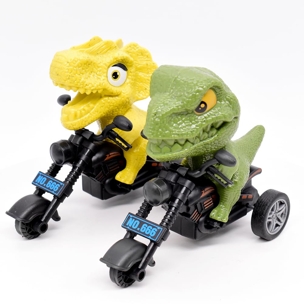 LKNBIF Motorbike toys, Dinosaur Riding Motorbike, modèles moto, Exquisite Interactive Motorbike Educational Toy For Children Over 3 Years, Boys Girls Dino Toys Gifts for Toddlers- 2PCS
