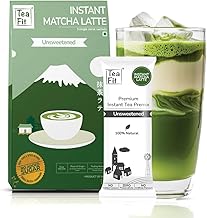 TeaFit Ceremonial NO SUGAR Instant Matcha Latte Premix, 54g (3 Sachets) from Uji, Japan | Vibrant Green, Velvety Smooth Japanese Matcha with Unsweetened Milk | Coffee Alternative | Diabetic Friendly