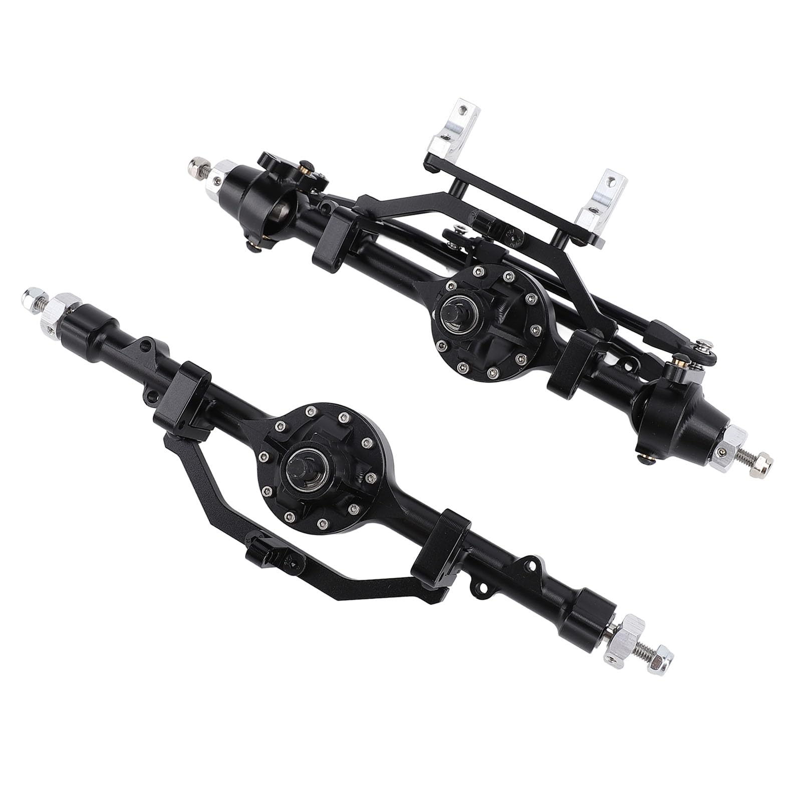 Kompletny zestaw przedniej osi tylnej ze stopu aluminium CNC Wysoka wytrzymałość Trwałe części do modernizacji do samochodu gąsienicowego RC 1/10 Model Yota D90 Ulepszony zestaw