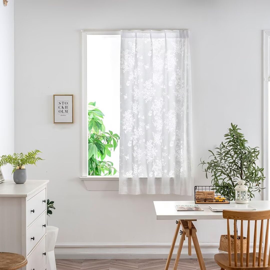 レースカーテン 2枚入り 外から見えない レース 送料無料 フック タッセル付き 楽天市場】レースカーテン 2枚組 フック付き 1枚 引っ搔き防止