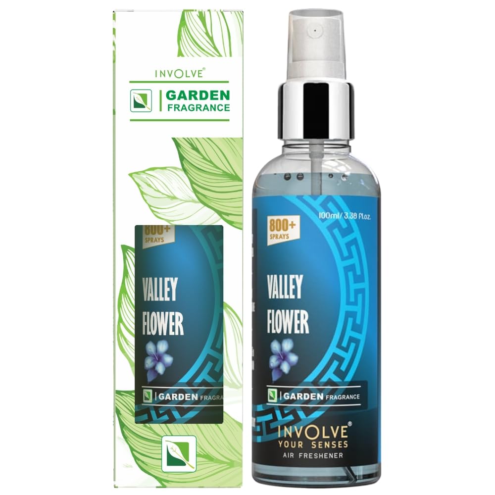 Involve Garden Fragrances - Valley Flower Spray Air Freshener-INAT05-100ml | Room Freshener | Home Fragrance | Air Freshener Spray