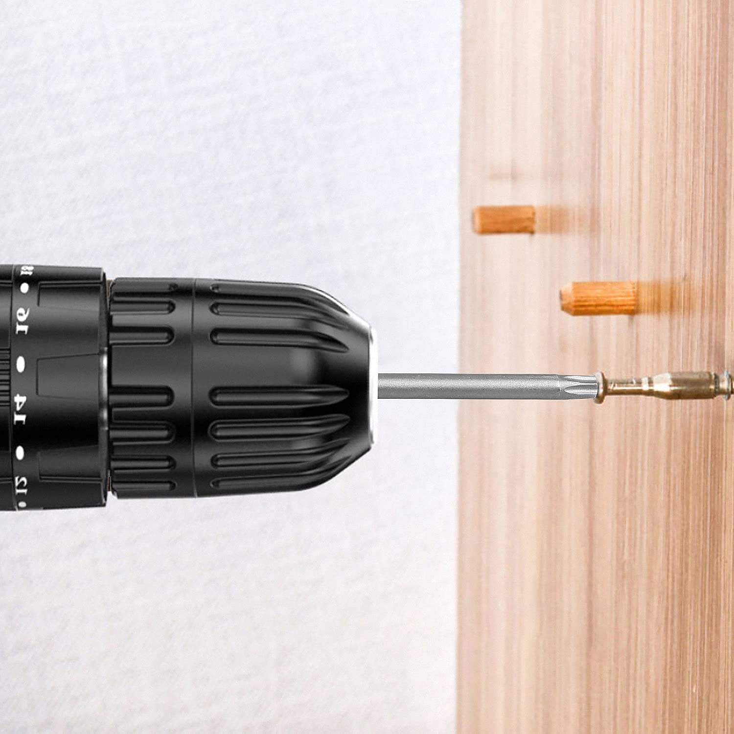 CPROSP Torx Lunghe Set 75mm, con 2 Cacciaviti Torx, T6,T7,T8,T9,T10,T15,T20,T25,T27,T30,T40, S2 Acciaio, Testa a Stella