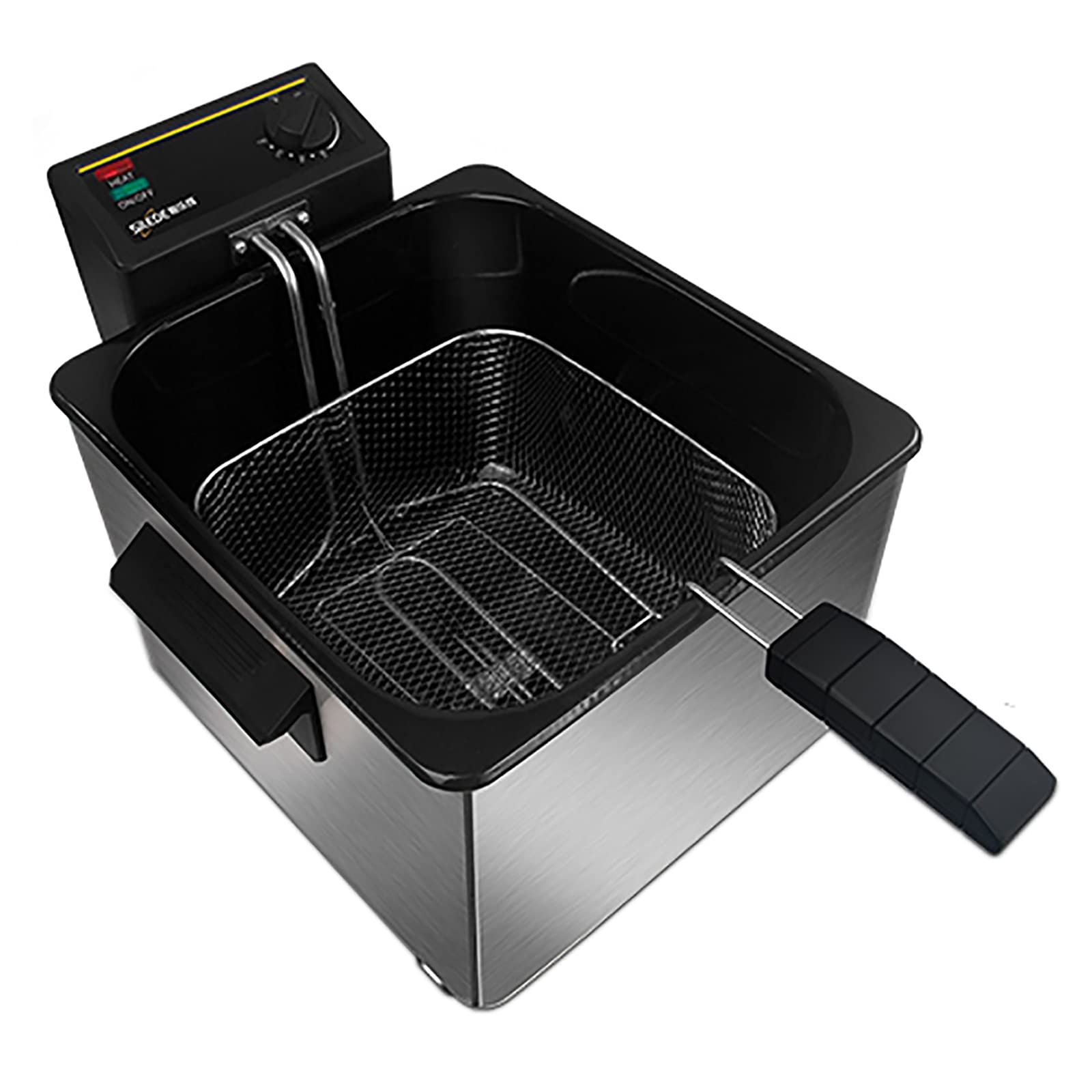 Friteuse avec contrôle de température réglable en acier inoxydable stable
