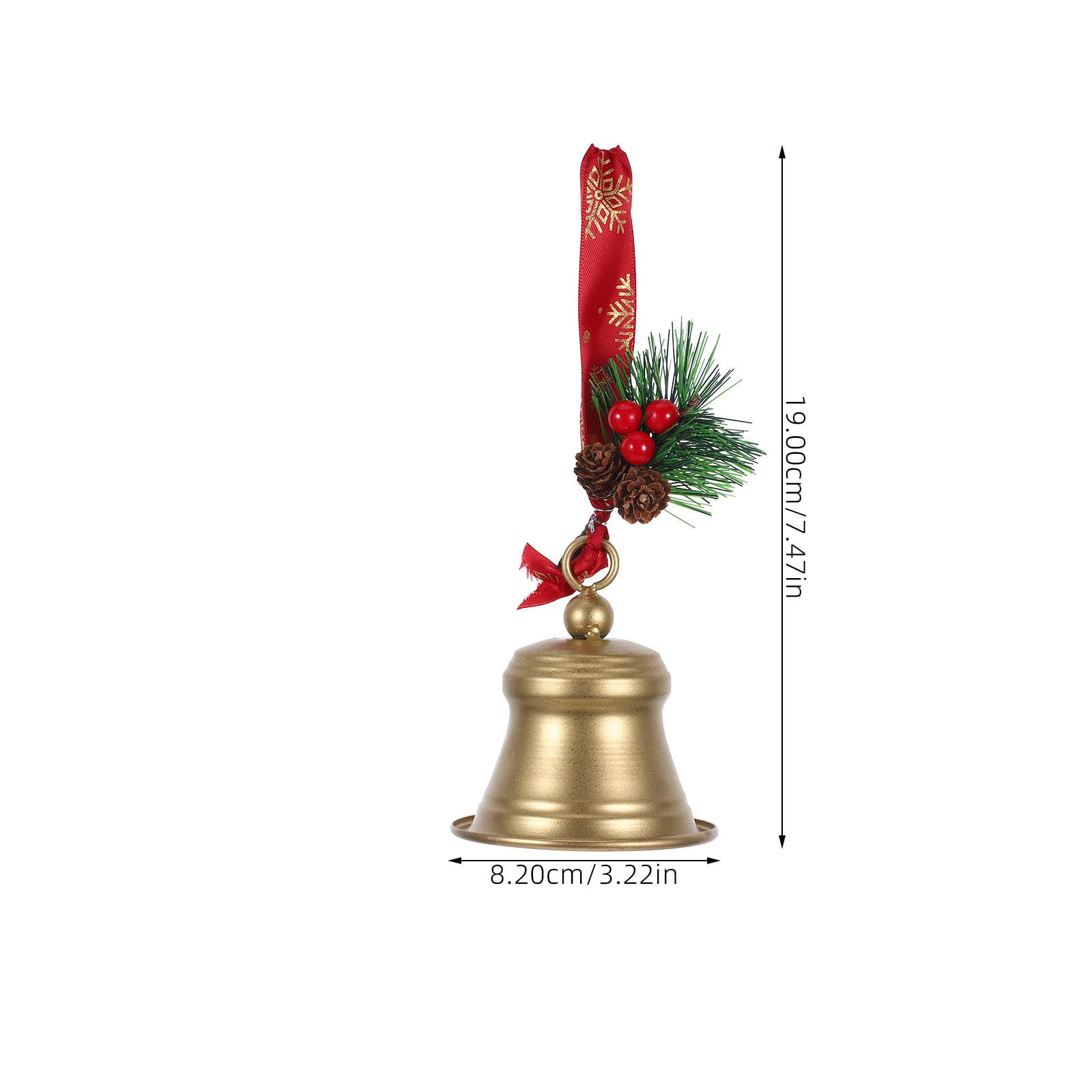 TOYANDONA 4 Piezas Campana Navideña Colgante de Metal Dorado para Árbol de