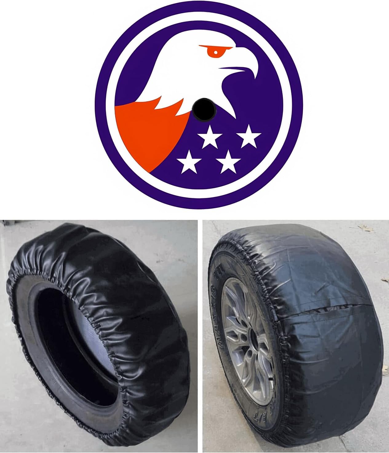 America 250th Anniversary, for Ford Bronco and Jeep Wrangler JL Spare Tire Cover with Backup Camera Hole, America 250, Eagle and Flag, Tyre Wheel Protector (XXL: 315/70R17)