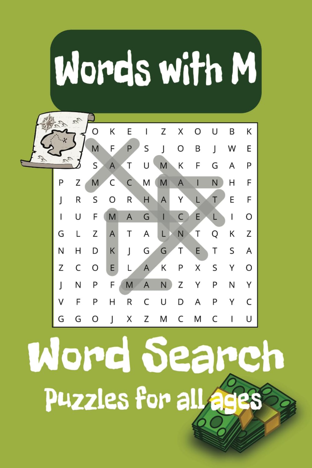 Letter M Word Search Puzzle Book: Word Searches with Easy to Read Print about The Letter M, Words starting with M, and more | 6x9 inches, 110 pages | ... Gift for Vacations, Holidays and Free Times