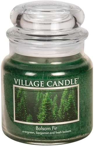 Vista 10 de Village Candle Balsam Fir - Tarro de vidrio grande, vela perfumada, 19 onzas, verde
