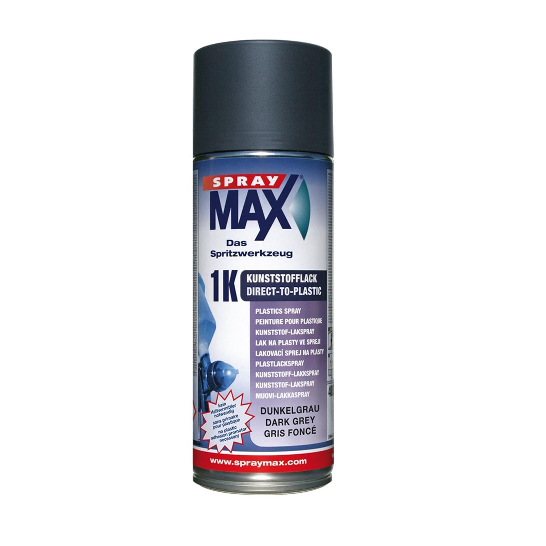 INDASA SPRAYMAX 680044 1K DTP PLASTIC TOPCOAT AEROSOL 400ML - DARK GREY MATT