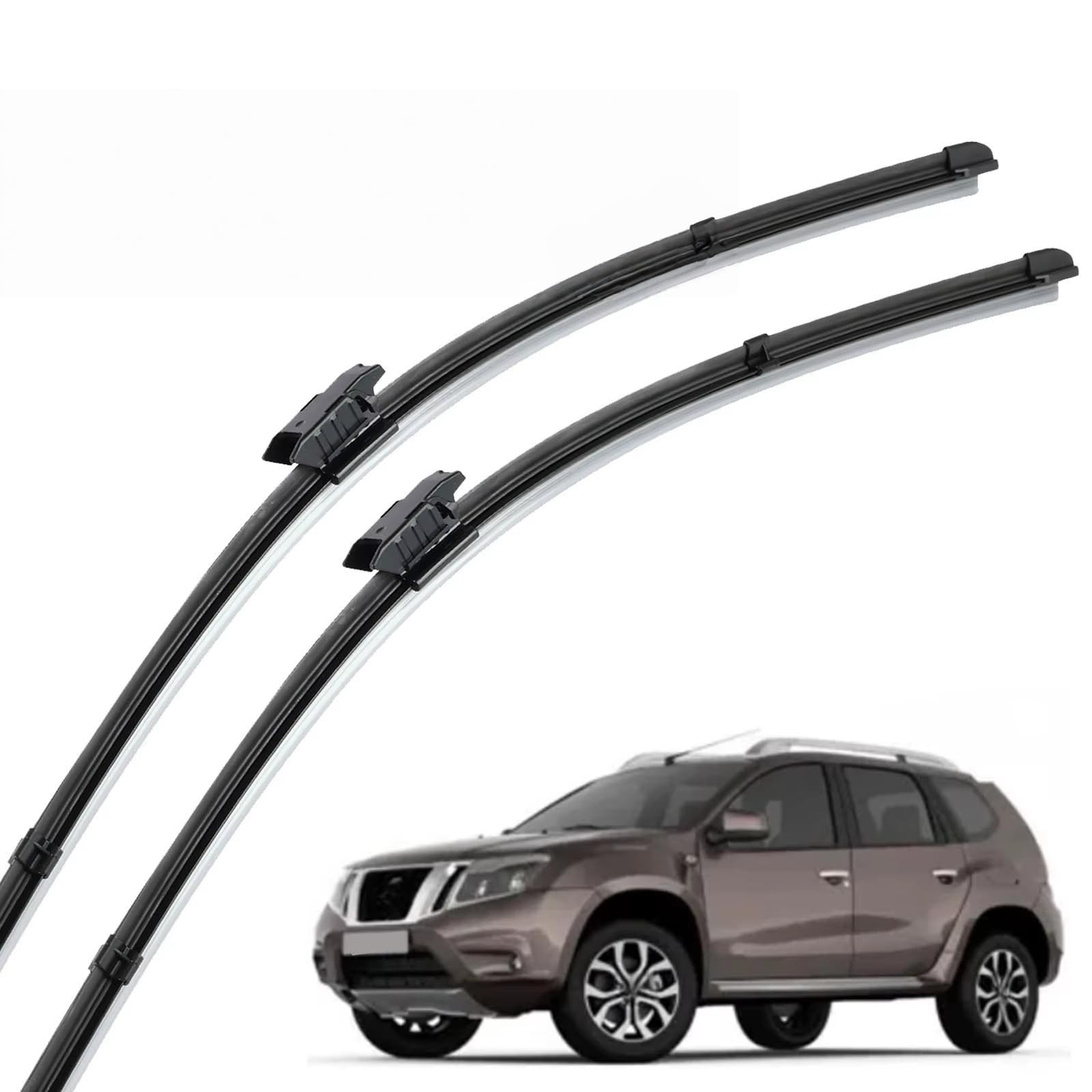 PAPEP Windscreen Wiper Blades for Nissan Terrano D10 2017-2023, Front Replacement Wipers OEM Quality Water Repellent Rubber Automotive Windshield