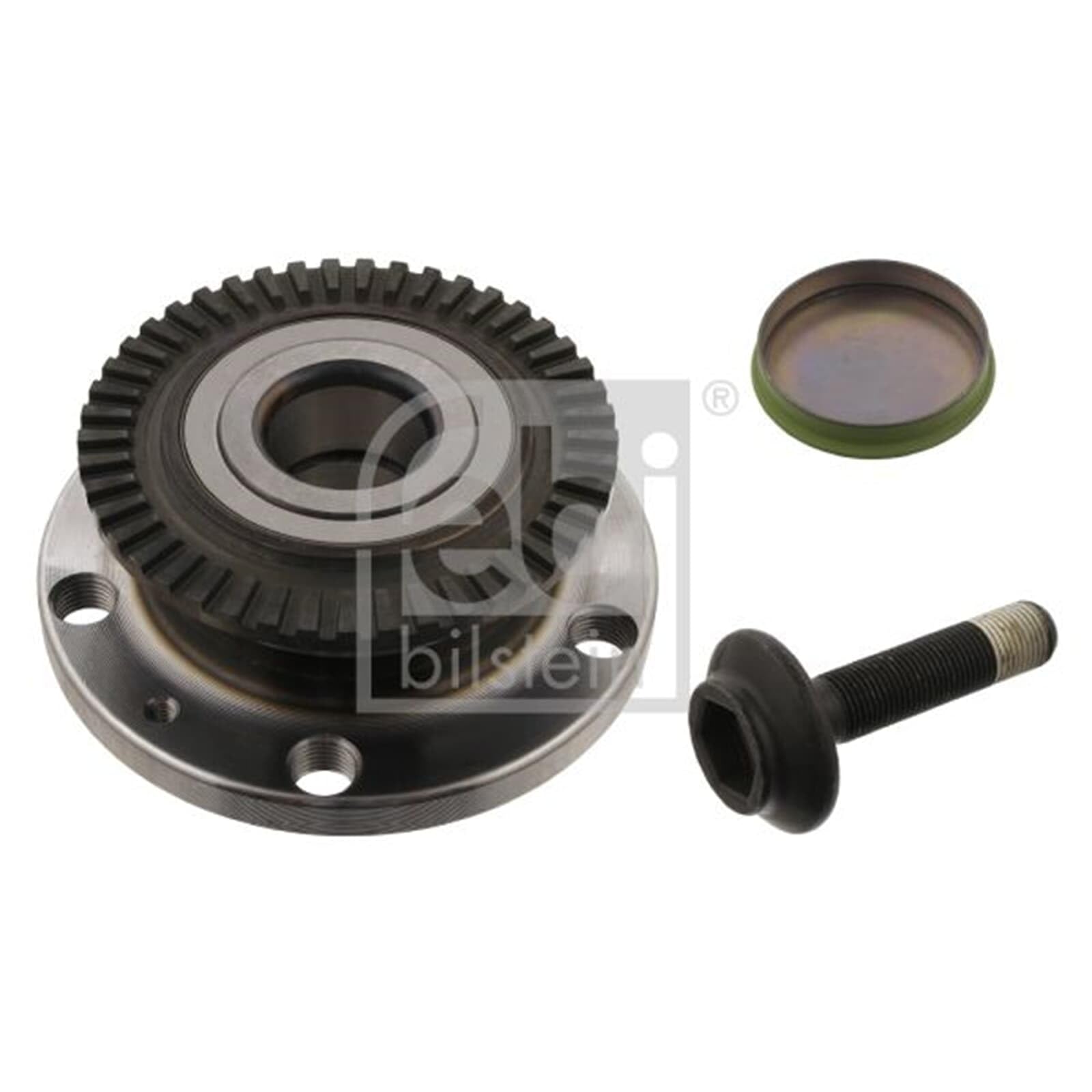 FEBI BILSTEIN Kit cuscinetto ruota 31121 Diametro interno: 32mm Diametro esterno: 131mm Cuscinetto a sfere obliquo Cuscinetto ruota integrato nel mozzo Compatibilità con AUDI A4 Avant 8ED, B7
