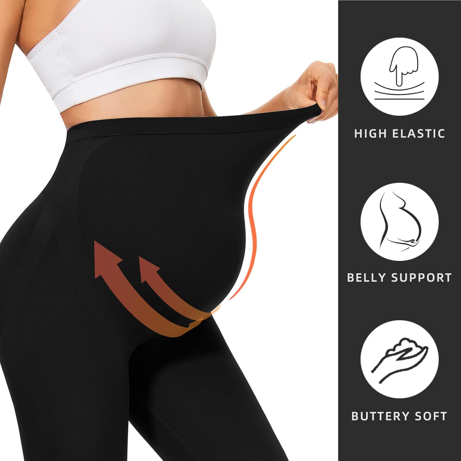 Purplepig Maternity Leggings Over The Belly Non-See-Through Butt Lift Soft Pregnancy Workout Pants Active Wear for Women : Clothing, Shoes & Jewelry