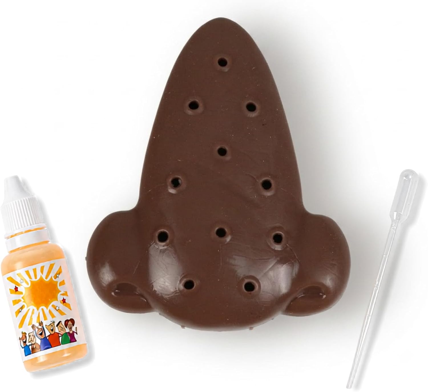 Pimple Popping Stress Relief Simulator – Squeeze Brown Nose Acne Blackhead Remover Popper with 30ml Filler Solution Tools, Reusable Self-Filling Gadget for Adults Teens, Weird Novelty Anxiety Relief