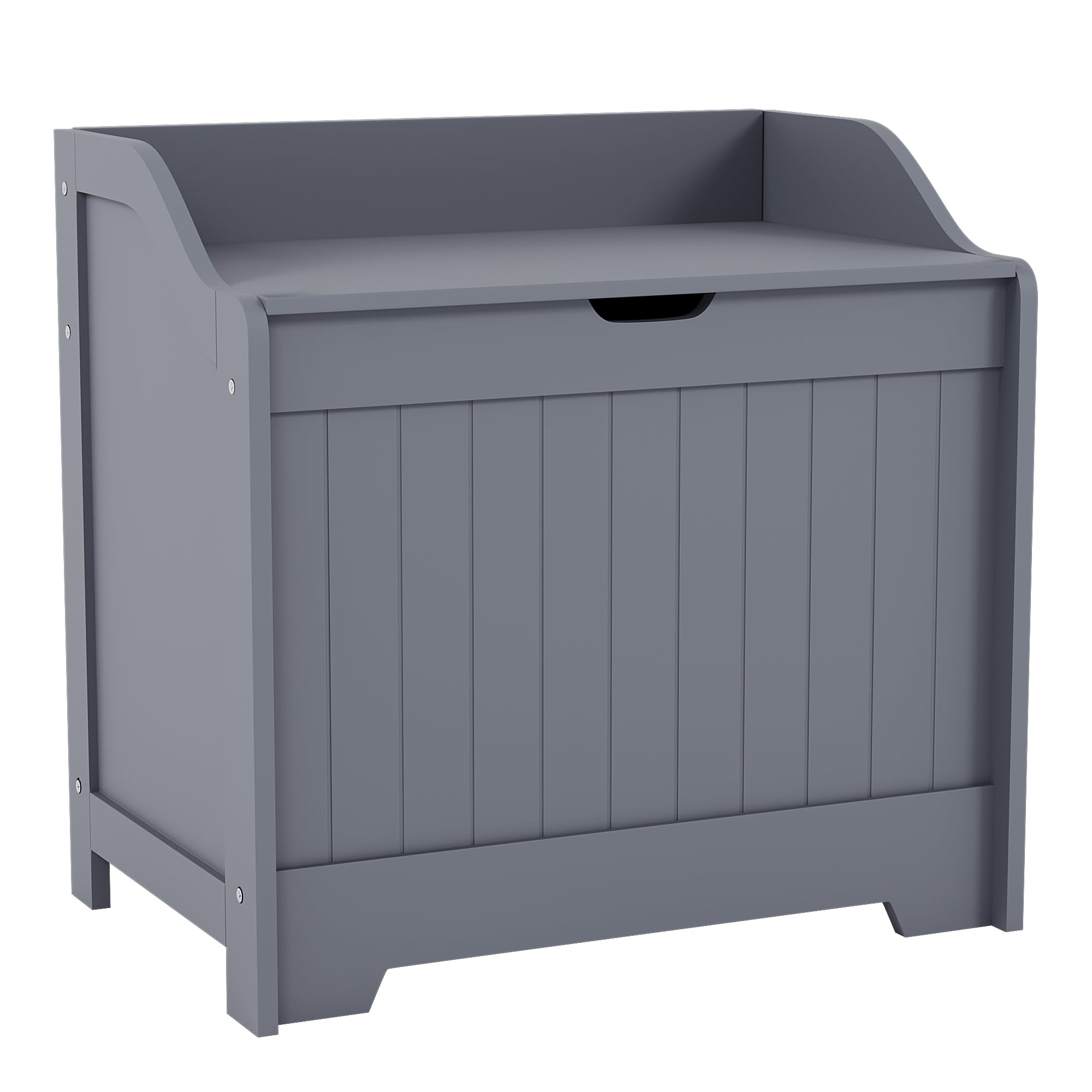 Vida Designs Grey Bath Vida Laundry Chest, Fsc 100%, H 58 X W 56 X D 38 Cm (Grey)