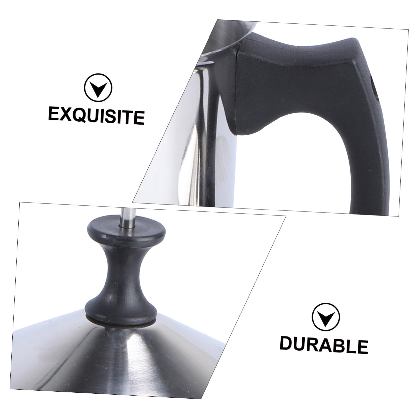 Sosoport Espumador de Leche Manual Acero Inoxidable Batidor de Leche Doméstico para Café y Capuchino para Cocina