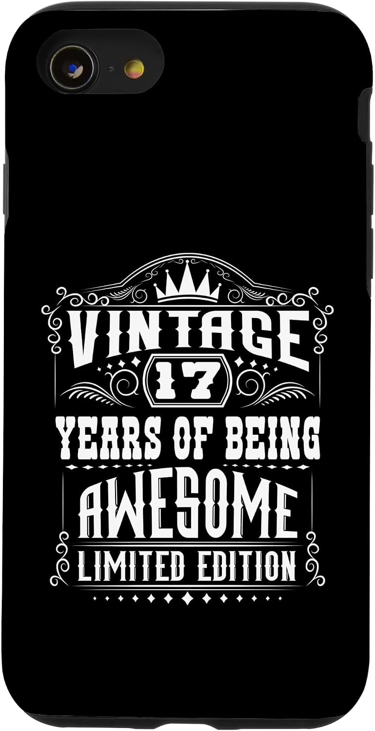 Vintage 17 Years of Being Awesome Limited Edition Case for iPhone SE (2020) / 7/8