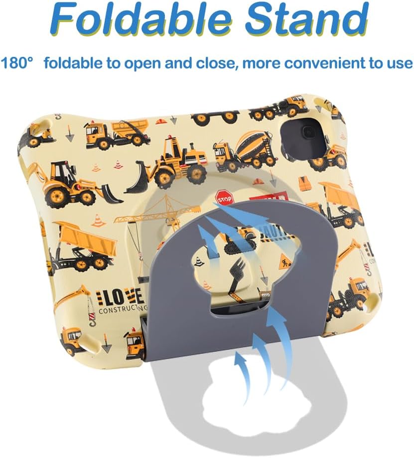 Excavator Compatible with Lenovo Tab M9 2022 9 inch Case for Kid Boy Light EVA Kids Friendly Case with Handle Kickstand Kids Pro Shockproof Full Cover boy Gift WJJ image 2