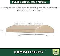 Vista 5 de Garden Winds Cubierta superior de toldo de repuesto para Garden Treasures SS-909E-1 Swing - RipLock 350 - True Navy