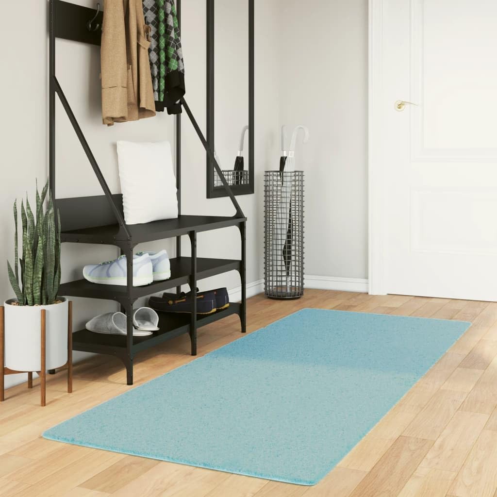 Tapis à poils courts vert certifié Oeko-Tex de haute qualité en polyester
