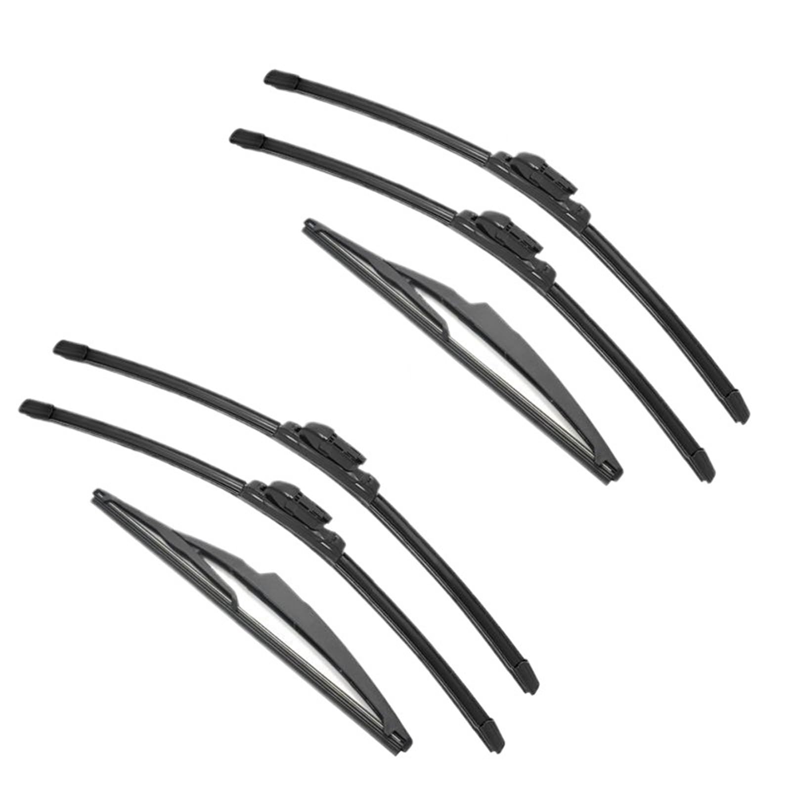Bomba de agua de limpiaparabrisas Escobillas limpiaparabrisas delanteras y traseras compatibles con Lancia Delta MK3 2008-2014 Bomba de Limpieza de Parabrisas para Automóvile | 6PCS