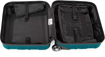 Suitline Pilot case Business Trolley 38 x 42 x 22 cm (29 L) Hard Shell with 15 inch Laptop Compartment TSA Lock 2 Wheels Telescopic Handle Carry on, Aquagreen