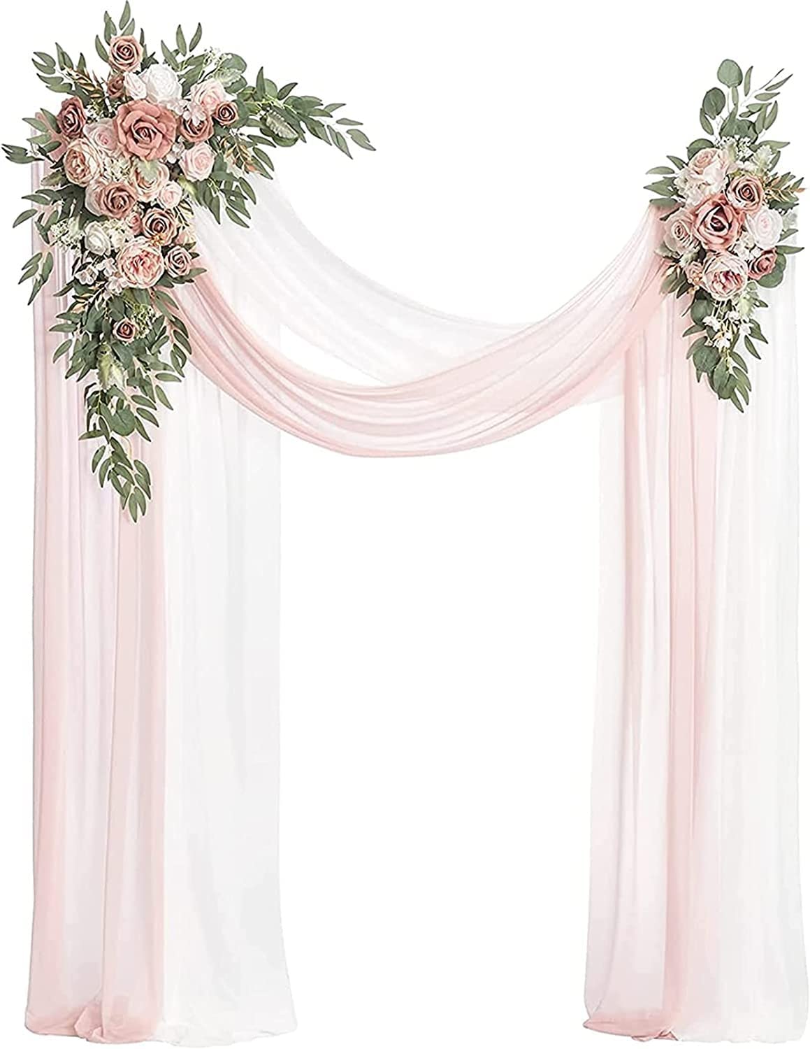 Bogenblumen-Set, künstliche Blumenbogendekoration, transparenter Vorhang for Hochzeitszeremonie, Laube for Hochzeitszeremonie