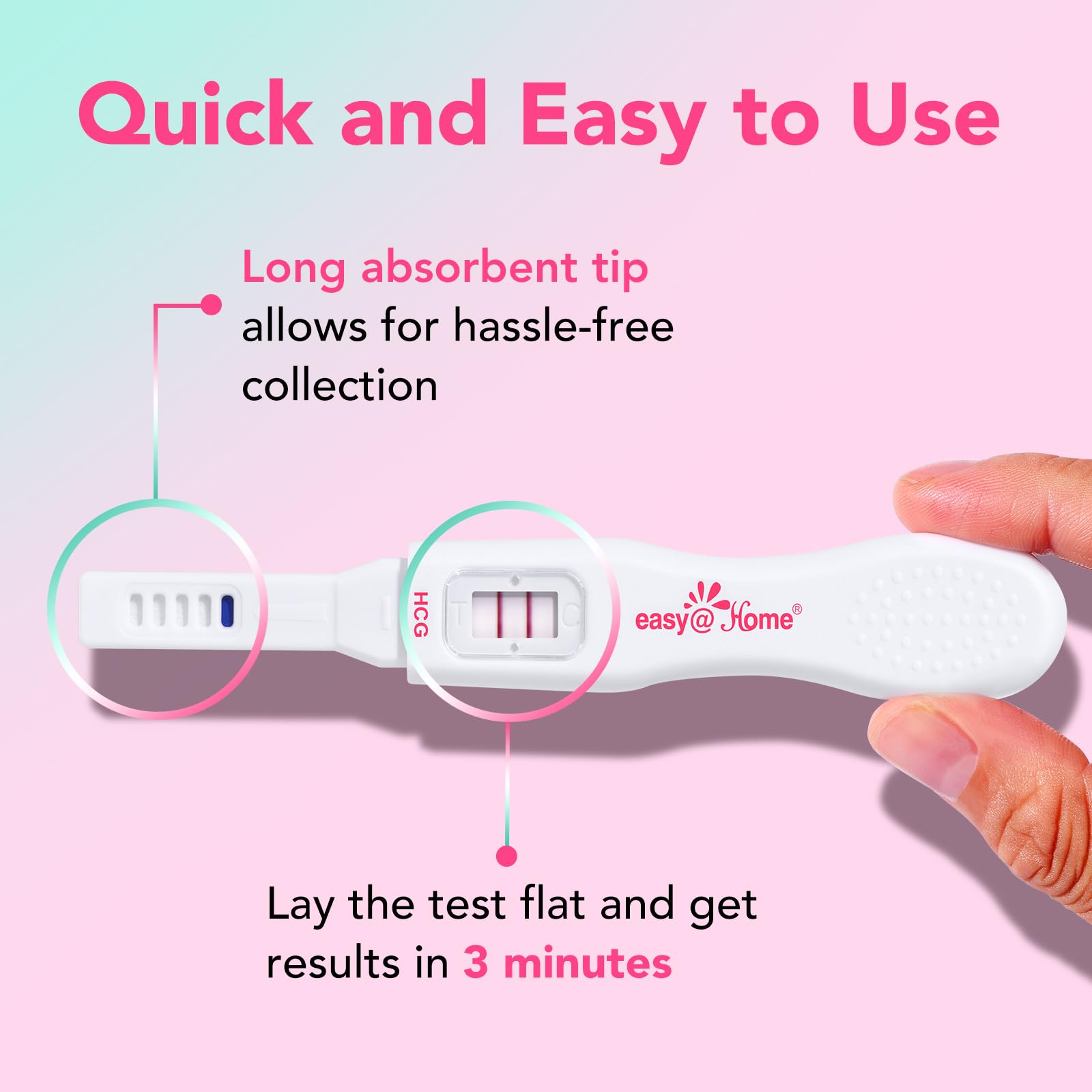 Easy@Home Pregnancy Test Kit for Women: 3 X Early Detection Pregnancy Midstream Tests with Fast Results - Image 5 thumbnail