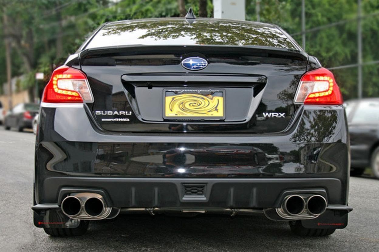 Rally Armor UR Black Mud Flap w/Blue Logo and Altered Font FITS 15+ Subaru WRX & STi Sedan Only MF32-UR-BLK/BL-X