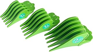 3 peines para cortar el pelo de 32 mm, 38 mm, 51 mm, fijación de protección de corte, color verde
