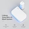 Linksys Velop Micro 6 Dual Band Mesh WiFi System - WiFi 6 Gigabit Gaming Router with up to 3Gbps Speed, 325 sqm Coverage & Supports 150+ Devices - Replaces Internet Router & Extender, 2-Pack