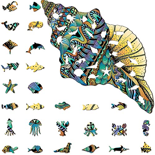 Conch Shell Wooden Jigsaw Puzzle For Adults By Woodgalaxy #TOP1
