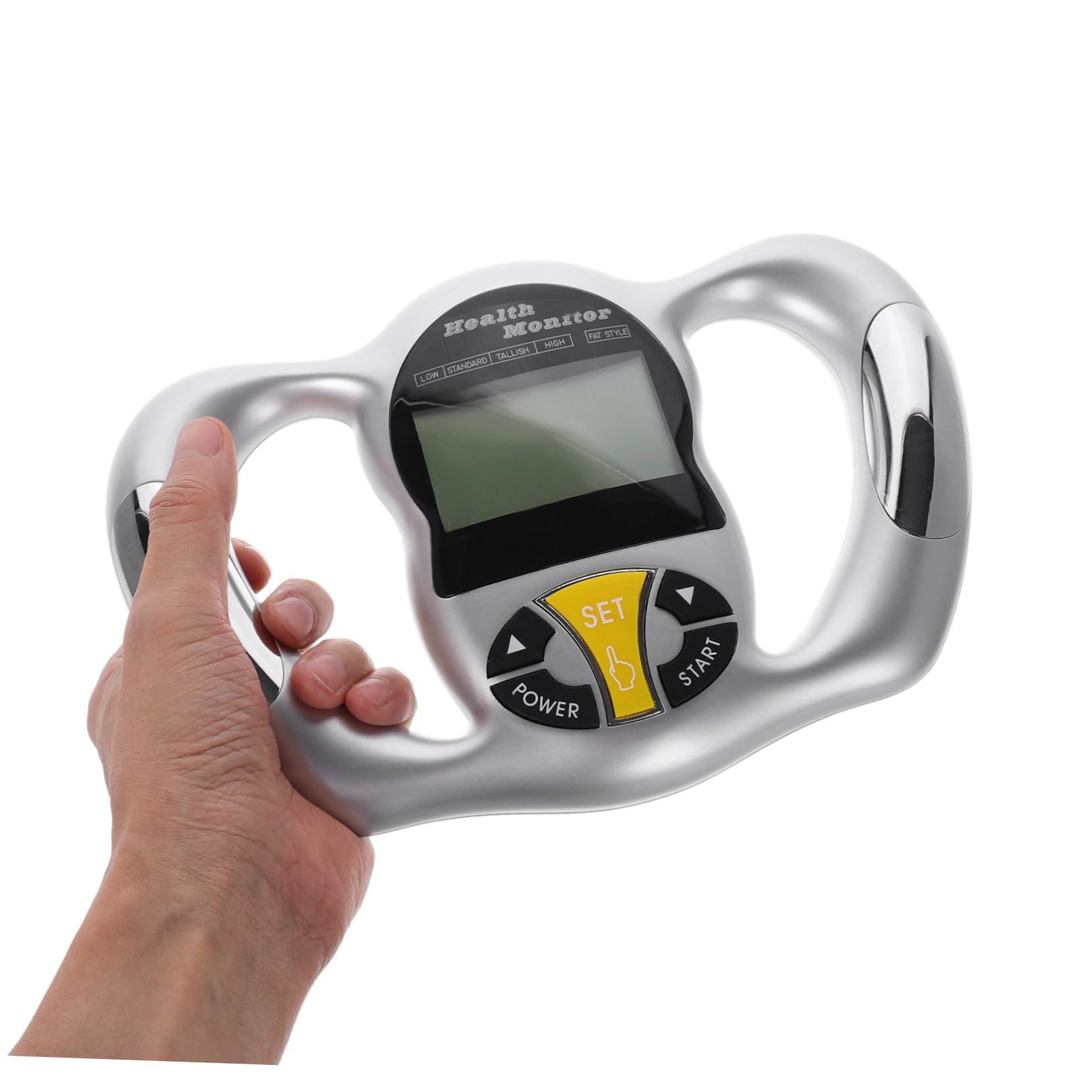 Analizzatore Grasso Corporeo Portatile con Calcolatore Bmi Tester Salute Palmare Facile Usare per Monitoraggio Fitness e Percentuale Grasso