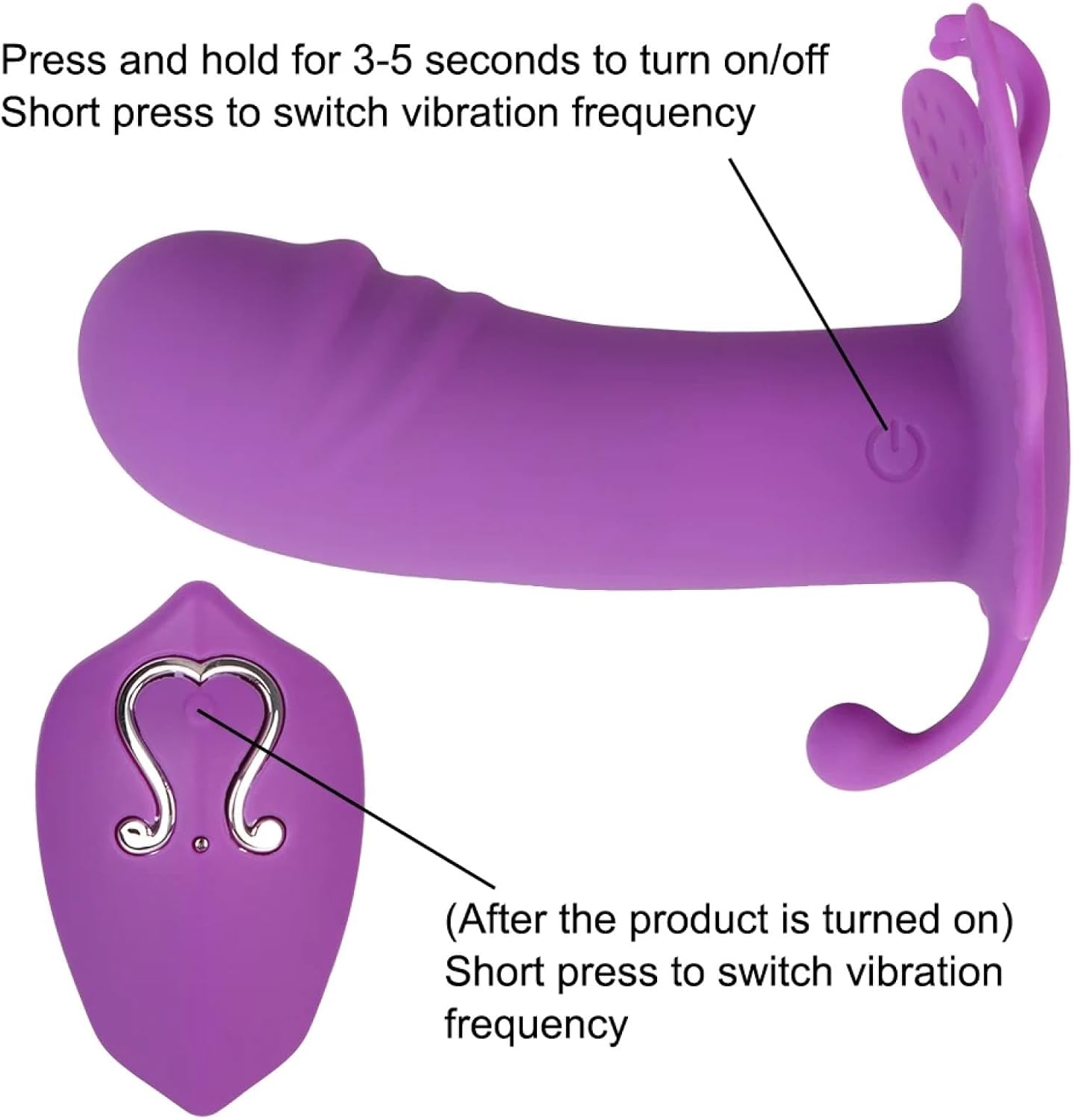Anal Butt Plug Wearable Vibrator Remote Control Dildo Butterfly Vibrator Sex Machine Anal Masturbator Sex Toys for Women 10 Mode