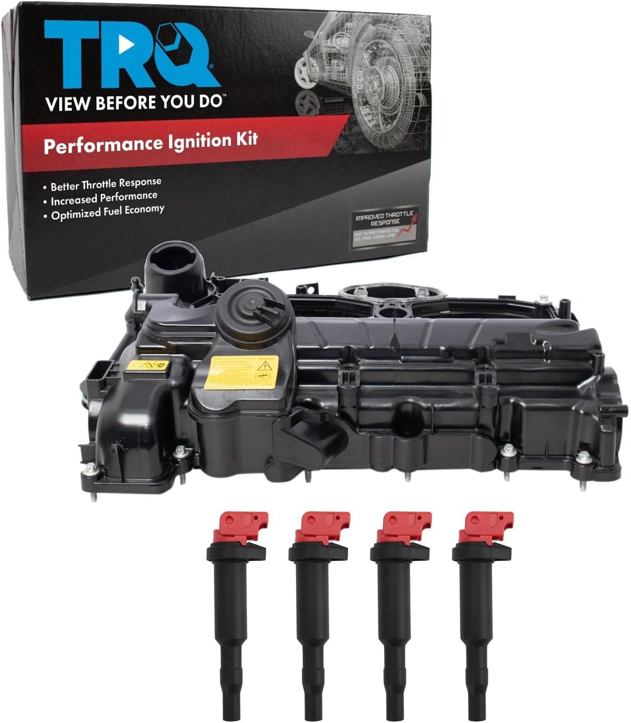 TRQ Ignition Coil Kit 5 Piece Performance Compatible with 2012 BMW 328i 2015-2016 328i GT xDrive 2014-2016 428i