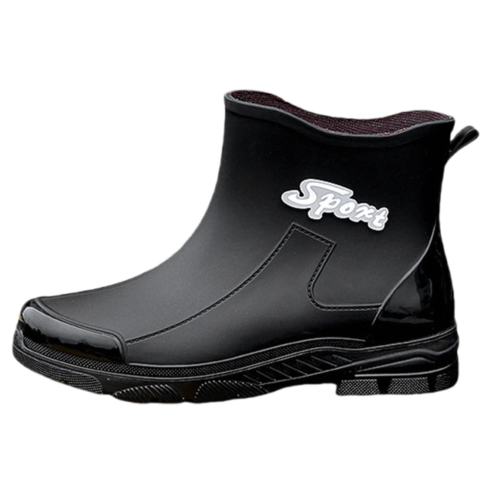 Botas de lluvia para hombre, botas de lluvia cortas, botas de goma, botas de goma para exteriores, botas de lluvia, botines impermeables, botas antideslizantes de jardín, botas de tobillo