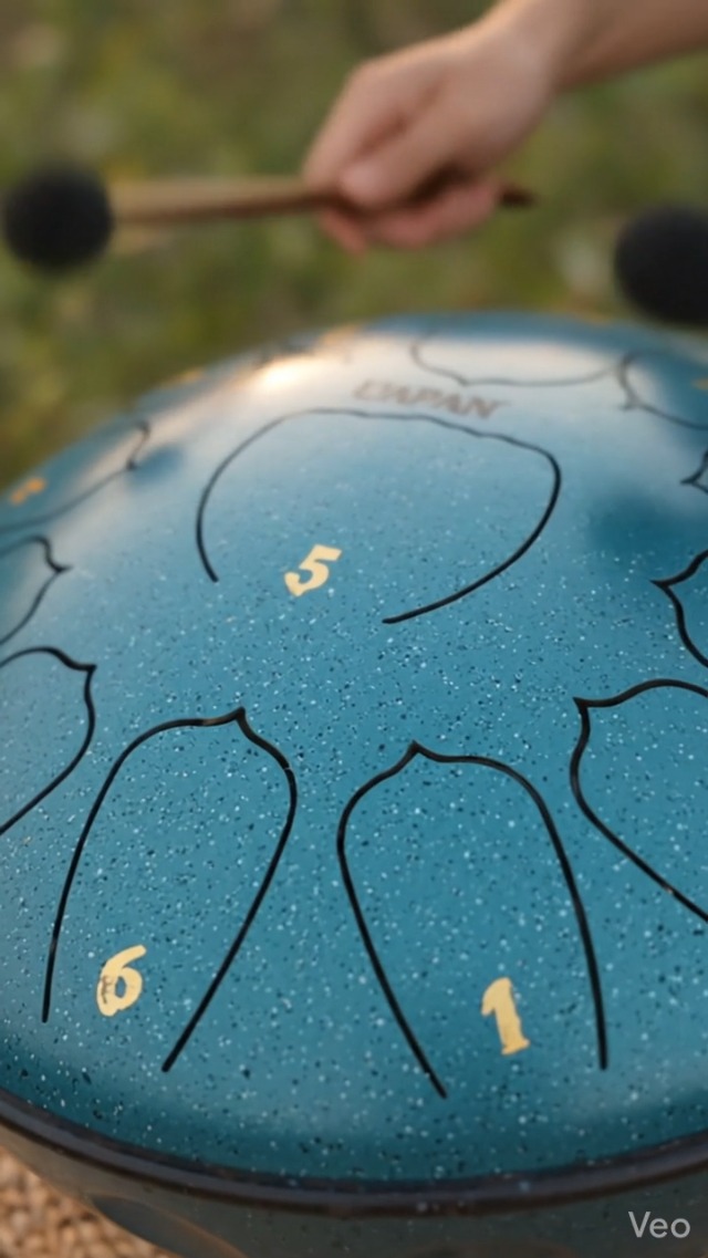 UAPAN Steel Tongue Drum 13 Note, 6.5 inch Multicolcor Percussion