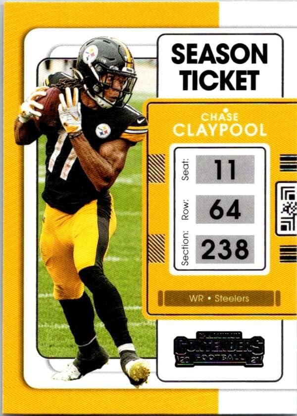 2021 Panini Contenders Season Ticket #84 Chase Claypool Pittsburgh Steelers Football