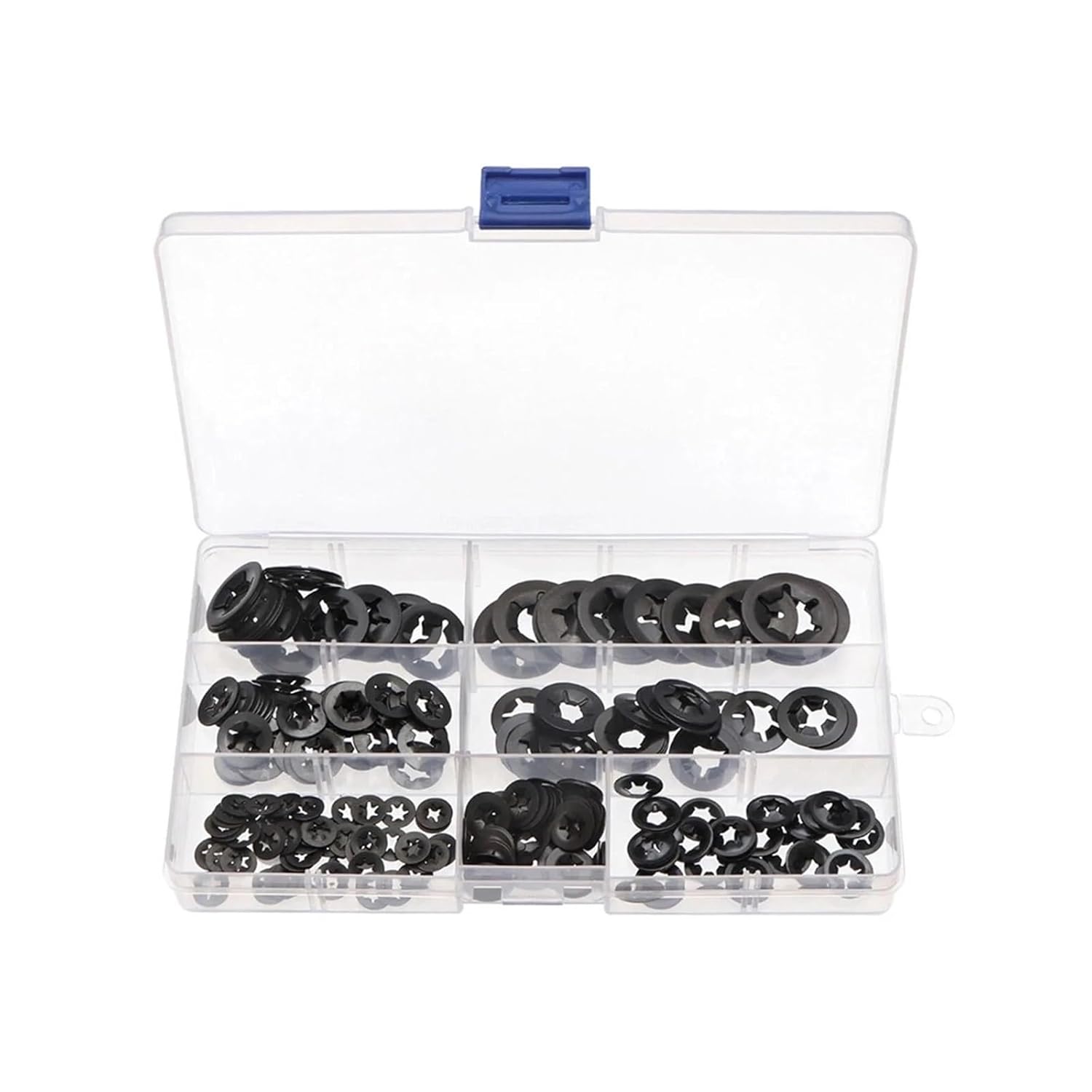 Star Washers 260/520Pcs M3-M12 Star Washer Push-on Locking Fasten Assortment Kit for Retaining Clips Fasteners(520Pcs)