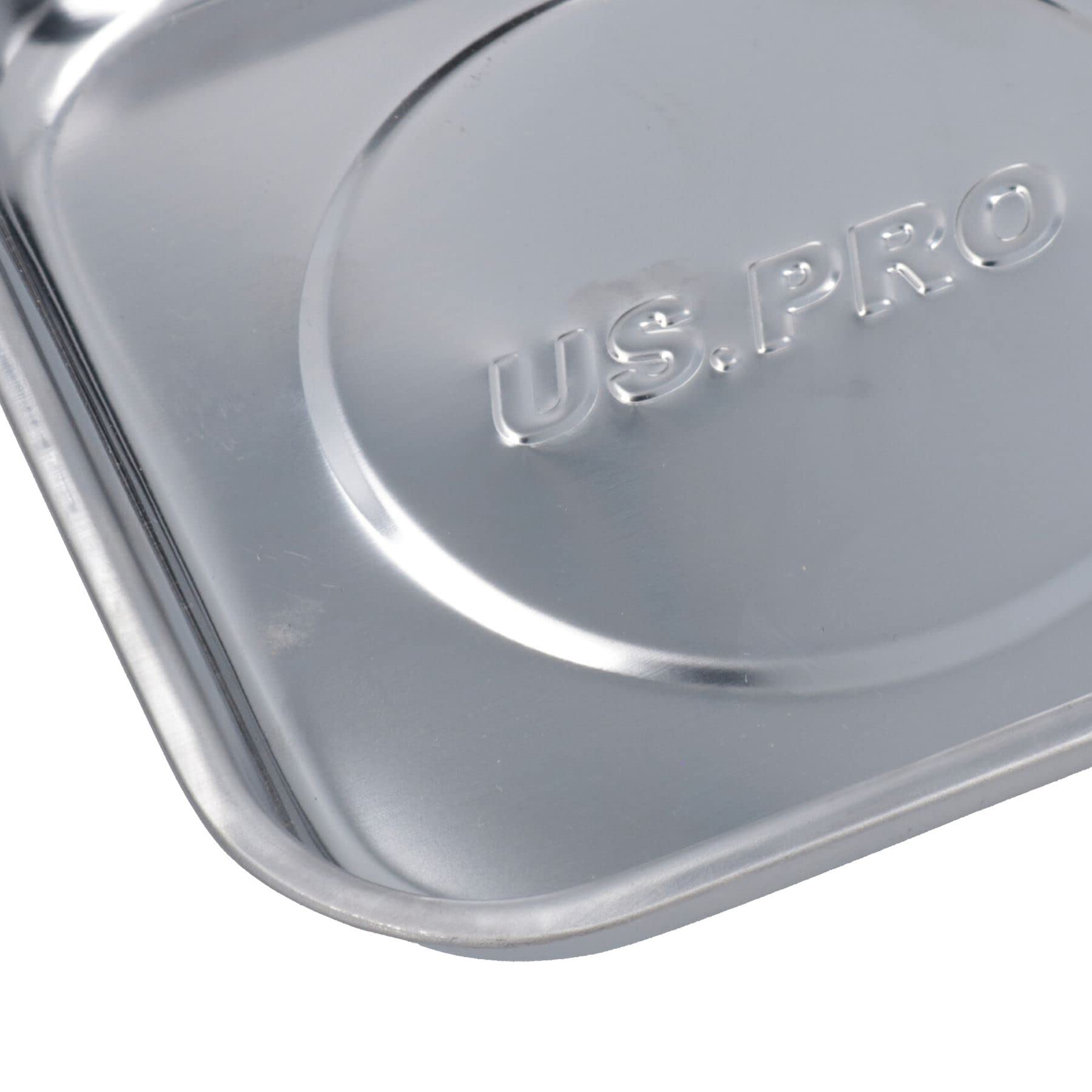 Bandeja de almacenamiento rectangular magnética para piezas, 230 mm x 135 mm, acero inoxidable