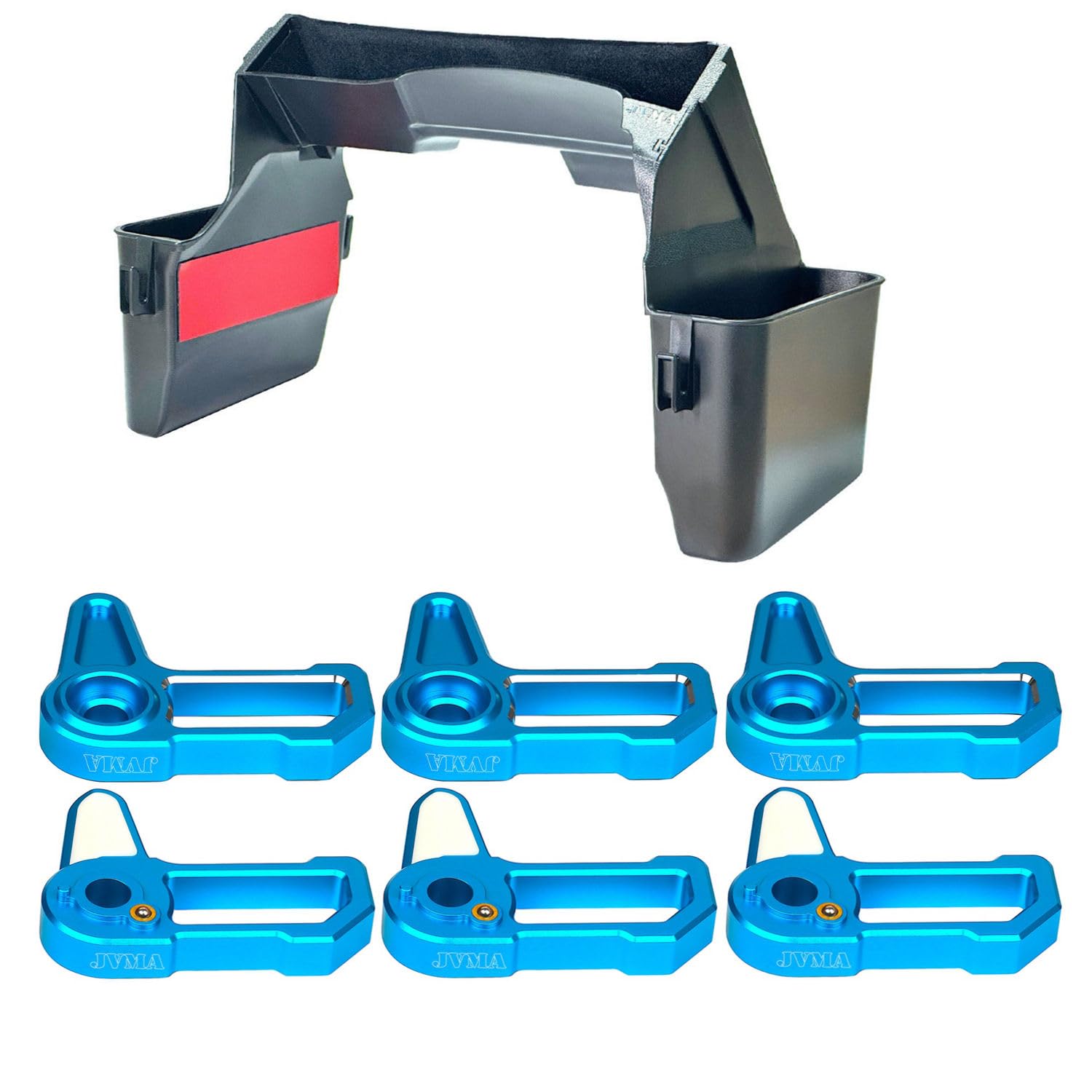 JVMA Center Console Organizer Tray and Hardtop Panel Latch for Jeep Gladiator and Jeep Wrangler JL JLU 2026-2018 Accessories