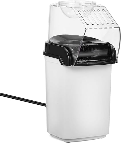 BESPORTBLE Máquina eléctrica de palomitas de maíz de aire caliente para fiesta en casa, máquina de palomitas de maíz saludable con taza medidora,