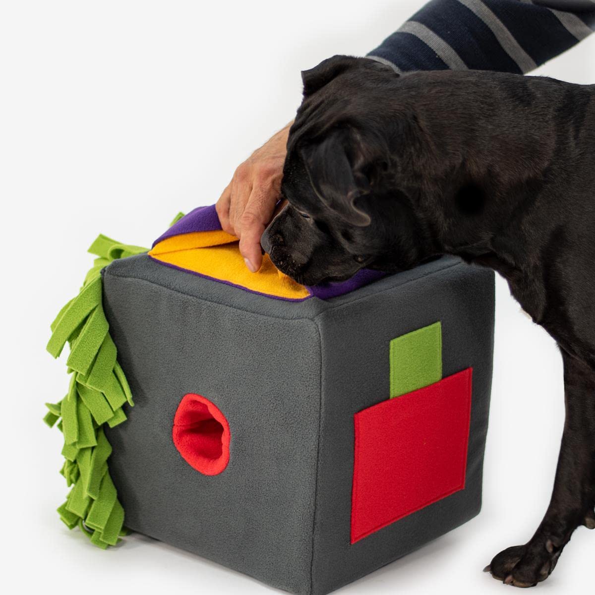 KNAUDER'S BEST Sniffbox - Alfombra para perros grande, juguete de inteligencia, juego de búsqueda, anticaídas, duradera, lavable y apta para secadora