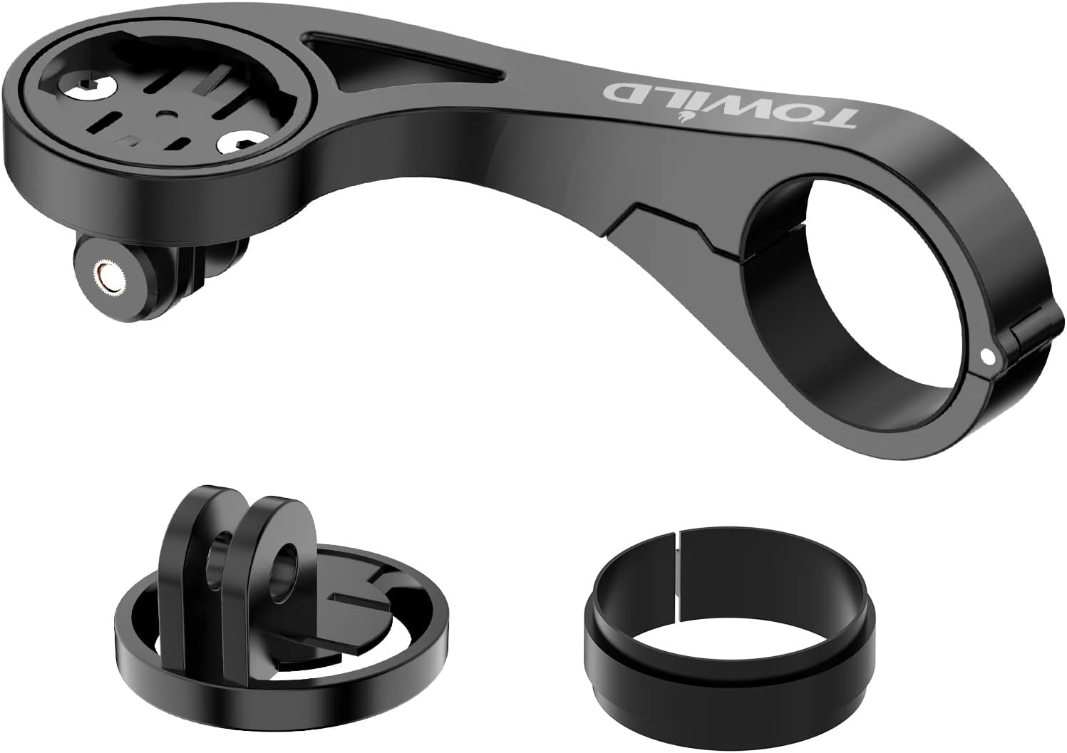 towildOut Front Bike Mount Bicycle Edge Compatible with Garmin Bike Computer/XOSSG/G+/iGPSPORT,Combo Extend Mount Adapter Camera and Light,Mount Arm Sturdy Non-Slip Fits 31.8MM Handlebar