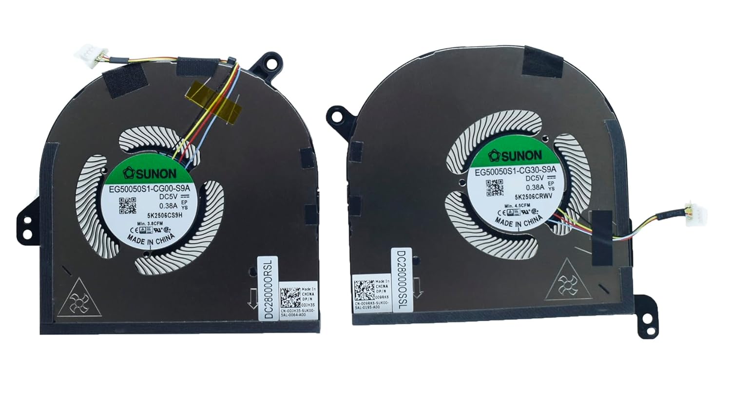 New CPU and GPU Cooling Fan for Dell XPS 15 9500 9510 Precision 5550 5560 Series Laptop