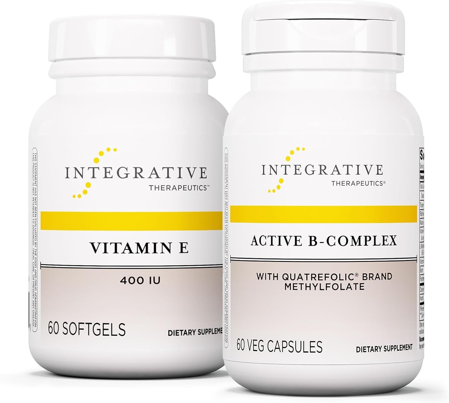 Integrative Therapeutics Bundle with Active B-Complex, 60 Capsules & Vitamin E, 60 Softgels - Active B-Complex to Support Energy Metabolism* - Vitamin E to Supp