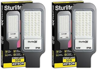 Sturlite Asteor 50W LED Street Light| Cool White 6500K Color Temperature LED Street Lamp| IP66 Waterproof Surge Protection...