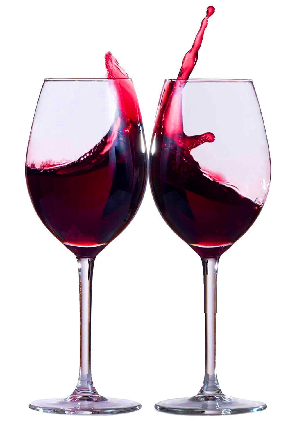 PrimeWorld Wine Glasses - Red & White Goblet Set -2 PrimeWorld Wine Glasses - Red & White Goblet Set -2