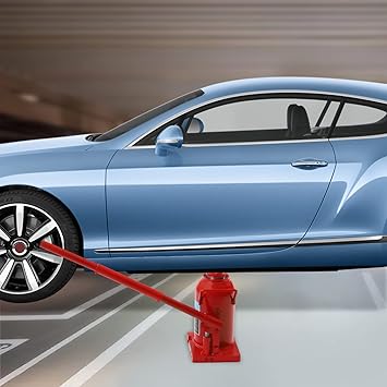 30 Ton Hydraulic Bottle Jack Red Alloy Steel Automotive Tool Lifting Car Truck Heavy Duty Machinery Jack,66138 lbs Loading,Maximum Lifting Height 17.32in Operate at Temperatures Between -4F and 113F