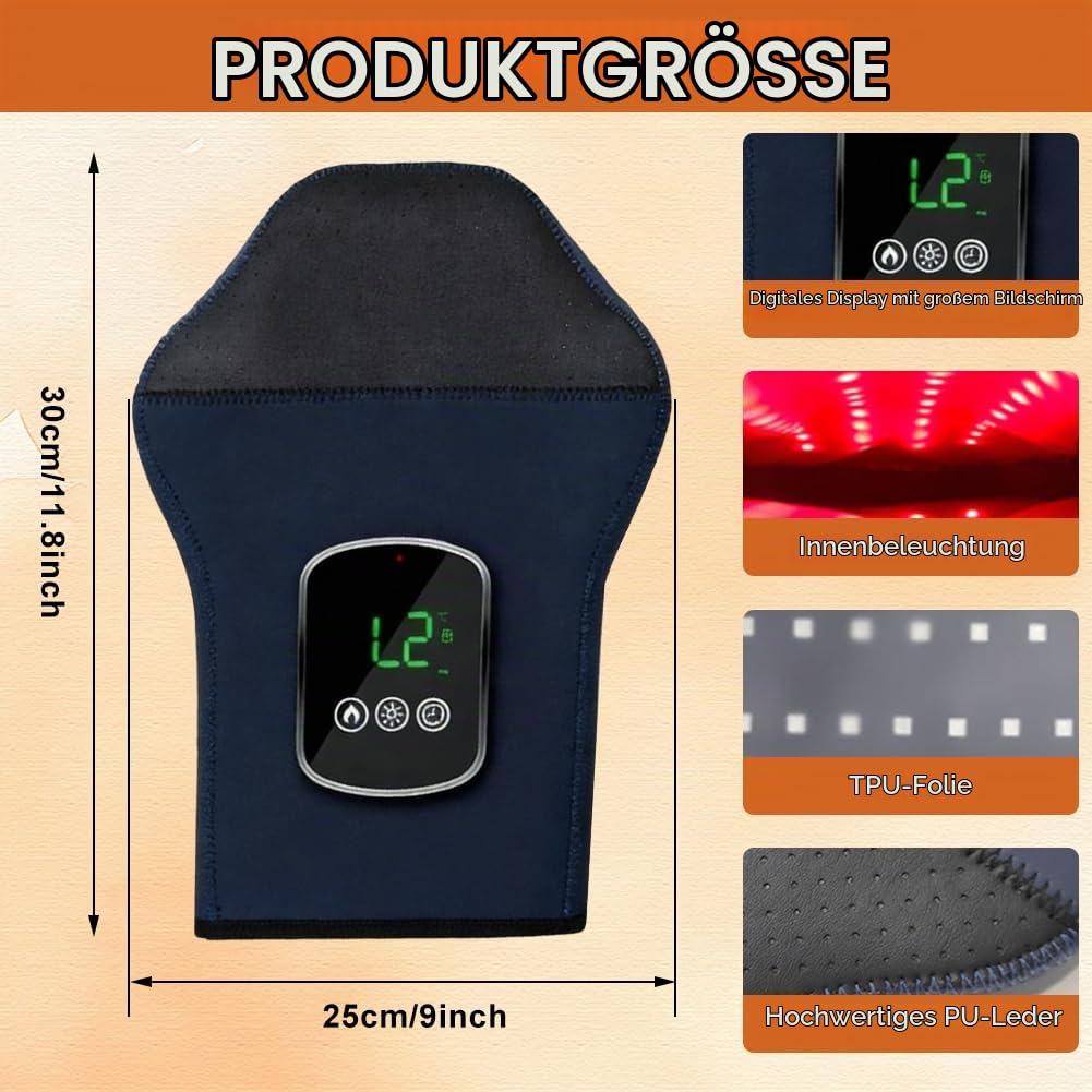 Rotlichttherapie-Handschuhe für Hände, 100LEDs, Rotlichtlampe Handschuhe, Elektrische Touchscreen Handmassagegerät mit 3 Modi und 5 Intensitätsstufen, Hand Massage, Schmerzlinderung & Entspannung
